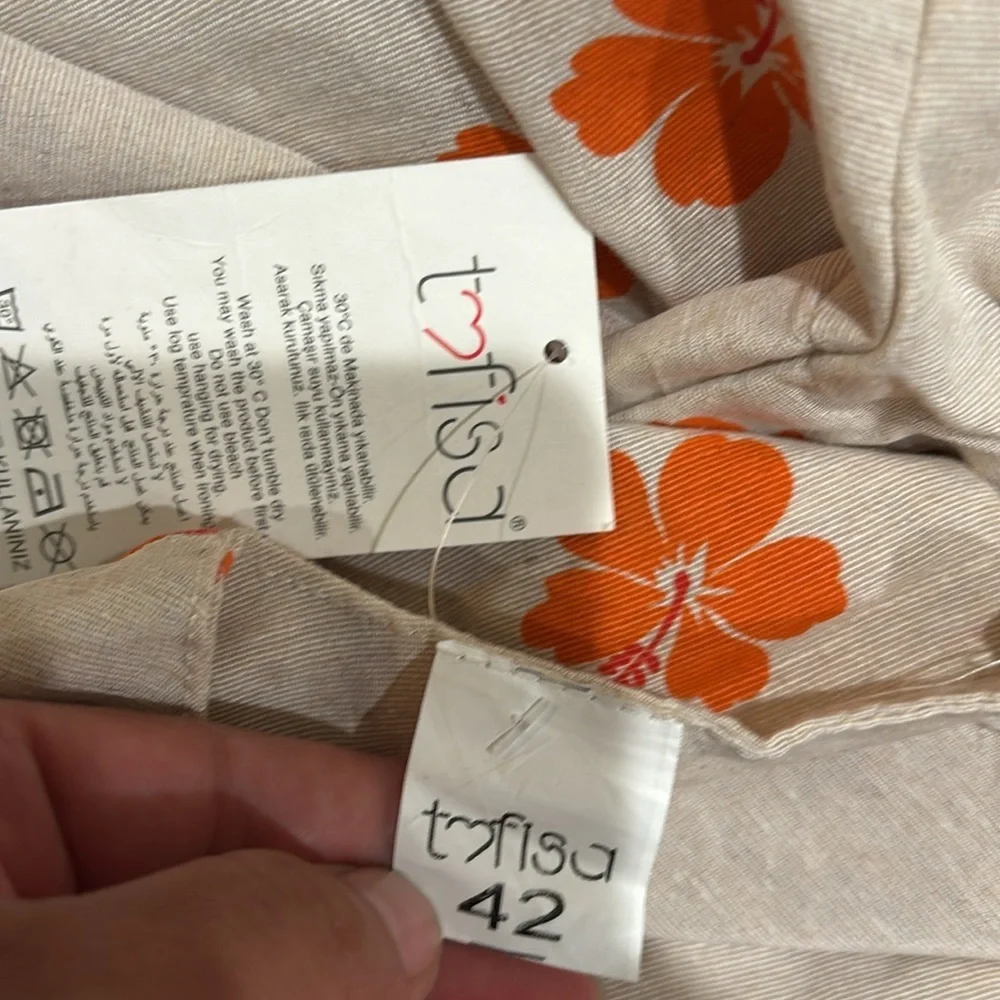 Floral Orange women's Dress - Picture 6 of 6